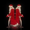 Twins-of-Santa-Claus-opposite-walking-isolated-on-black-background-Video-Art-4K-Vjing-Footage-1920_006 VJ Loops Farm