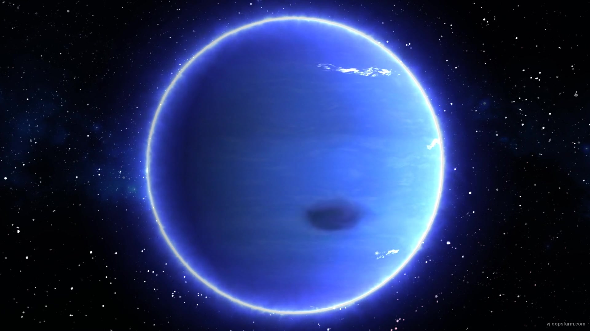 Beautiful View of Blue Planet Neptune from Space Timelapse