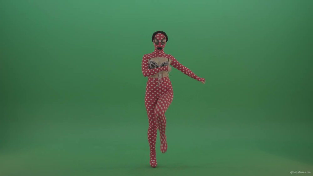 vj video background Beauty-red-dress-girl-march-in-front-view-isolated-on-green-screen-n9vhbz-1920_003