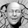 Bold-Head-with-happy-face-comes-through-the-wall-projection-mapping-Loop-iredmj-1920_006 VJ Loops Farm
