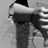 Disapproving-dislike-hand-sign-showing-from-cracked-wall-projection-mapping-loop-uwwg7z-1920_008 VJ Loops Farm