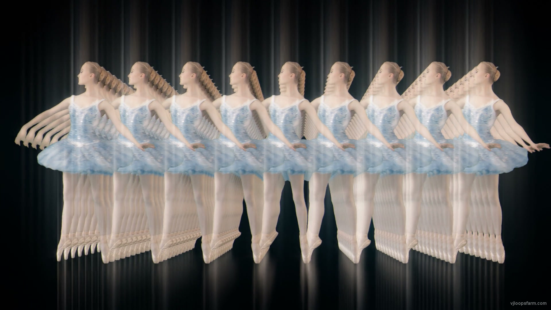 Ballet Girl Pattern 4K Motion Background Video Art VJ Loop