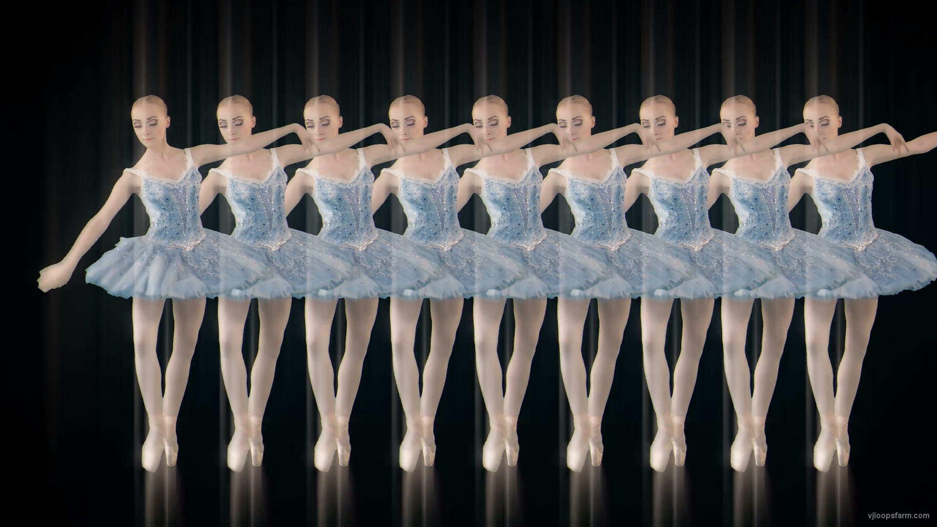 Ballet Girl Pattern 4K Motion Background Video Art VJ Loop