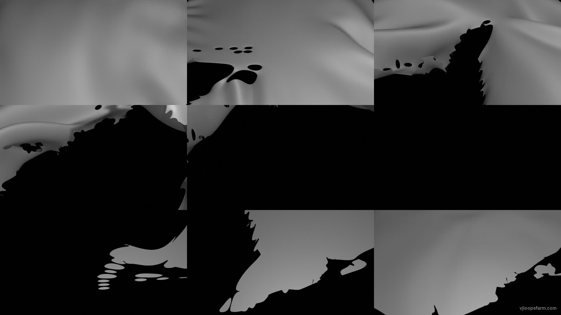 Monochromatic cloth of flash ripping in half 3D animation