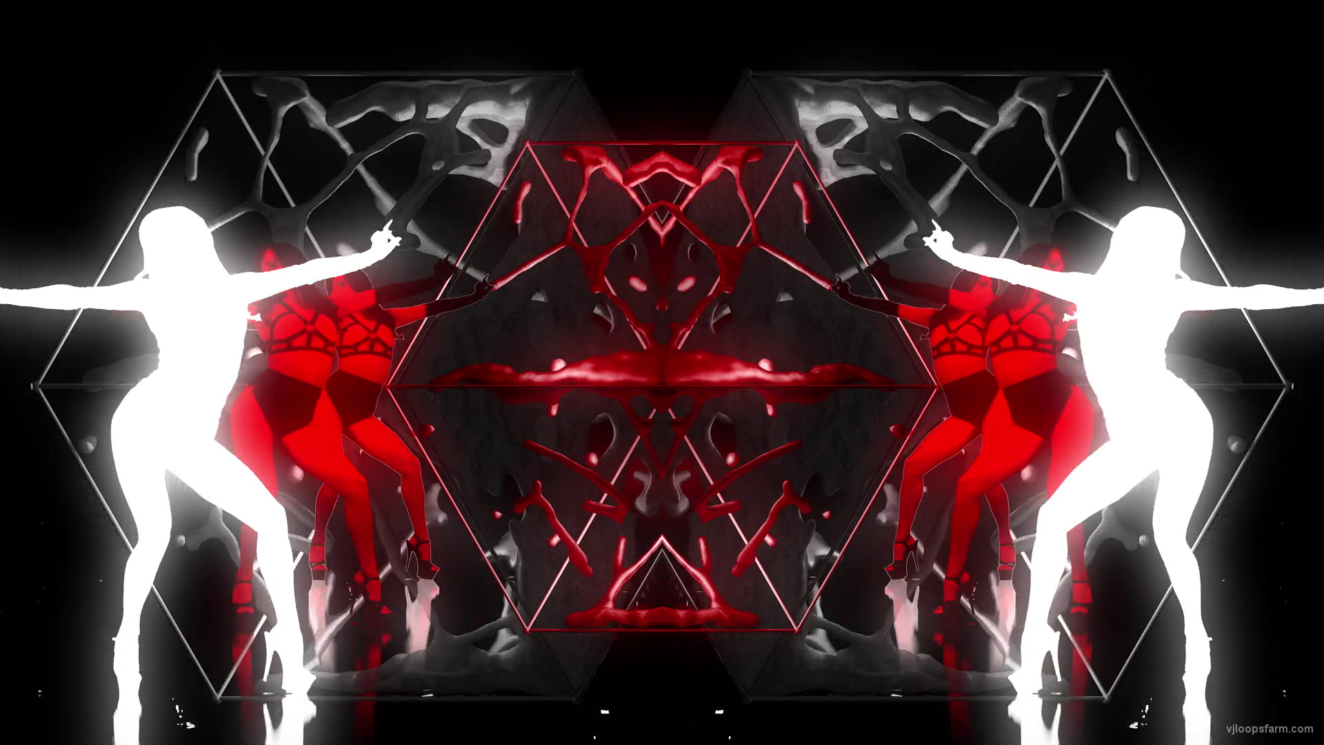 Creative Red Go Go Dancing Girl performing for DJ Background 4K Video | VJ  Loops Farm