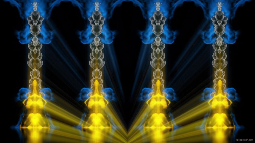 Blue-Yellow-Smoke-Columns-with-glow-effect-4K-Video-Loop-vuigza-1920_004 VJ Loops Farm