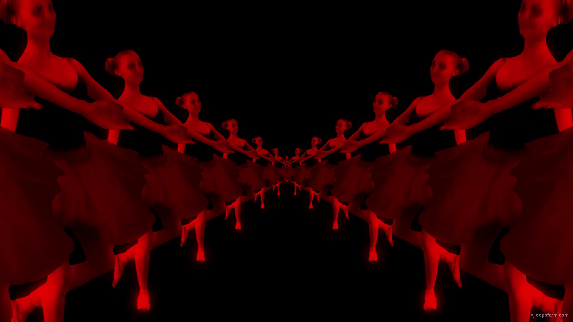 Noir Ballet dancing Girl in Strobe Red Tunnel X1