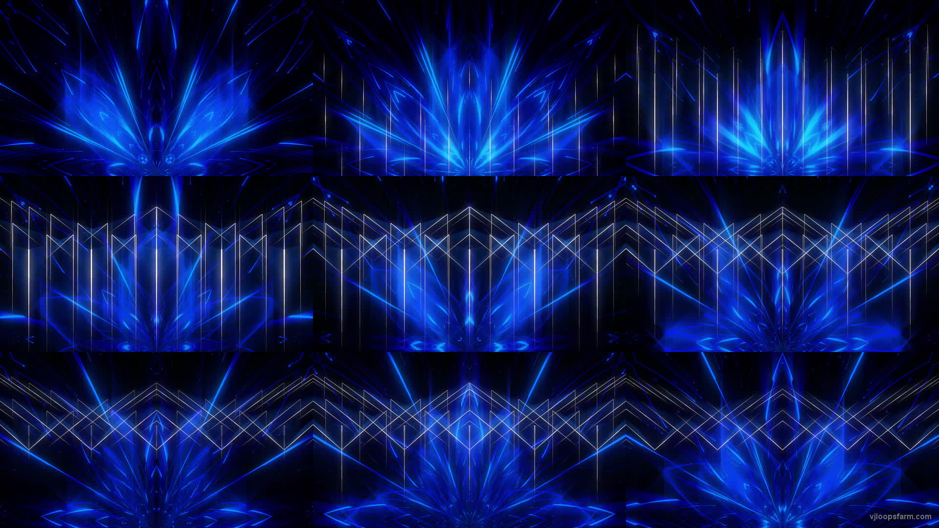 Beauty Ice Stage Cental Lines Abstract UltraHD VJ Loop Video Art