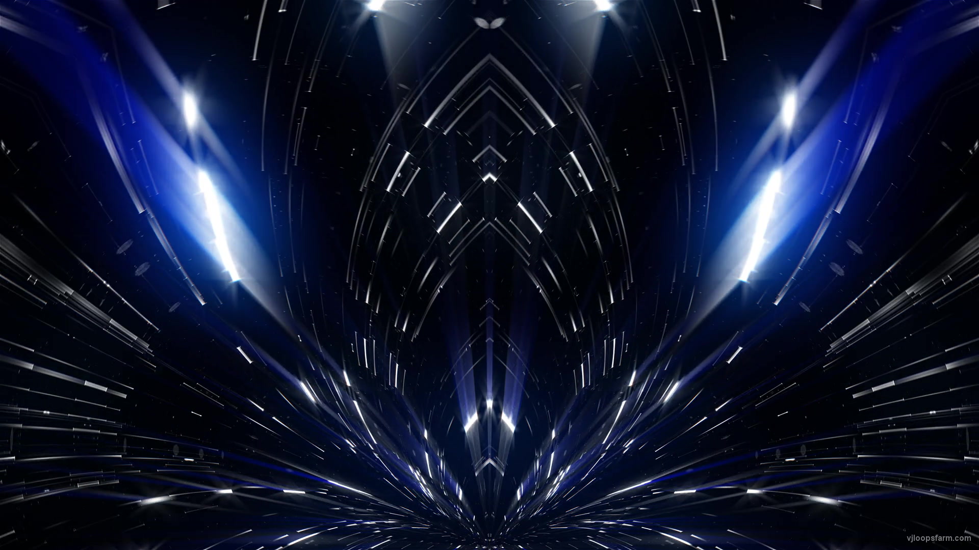 Blue Space Stars Rays UltraHD Video Art VJ Loop