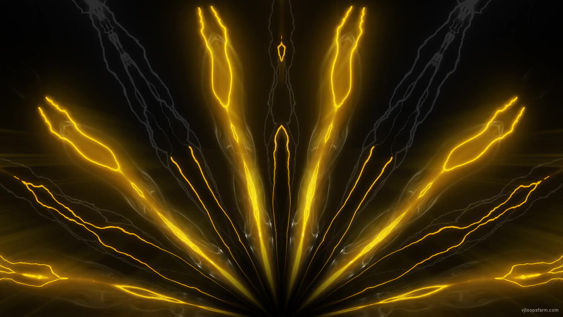 Gnosis Abstract Lightning Yellow Gray Radial Stage Ultra HD Video Art loop VJ Clip