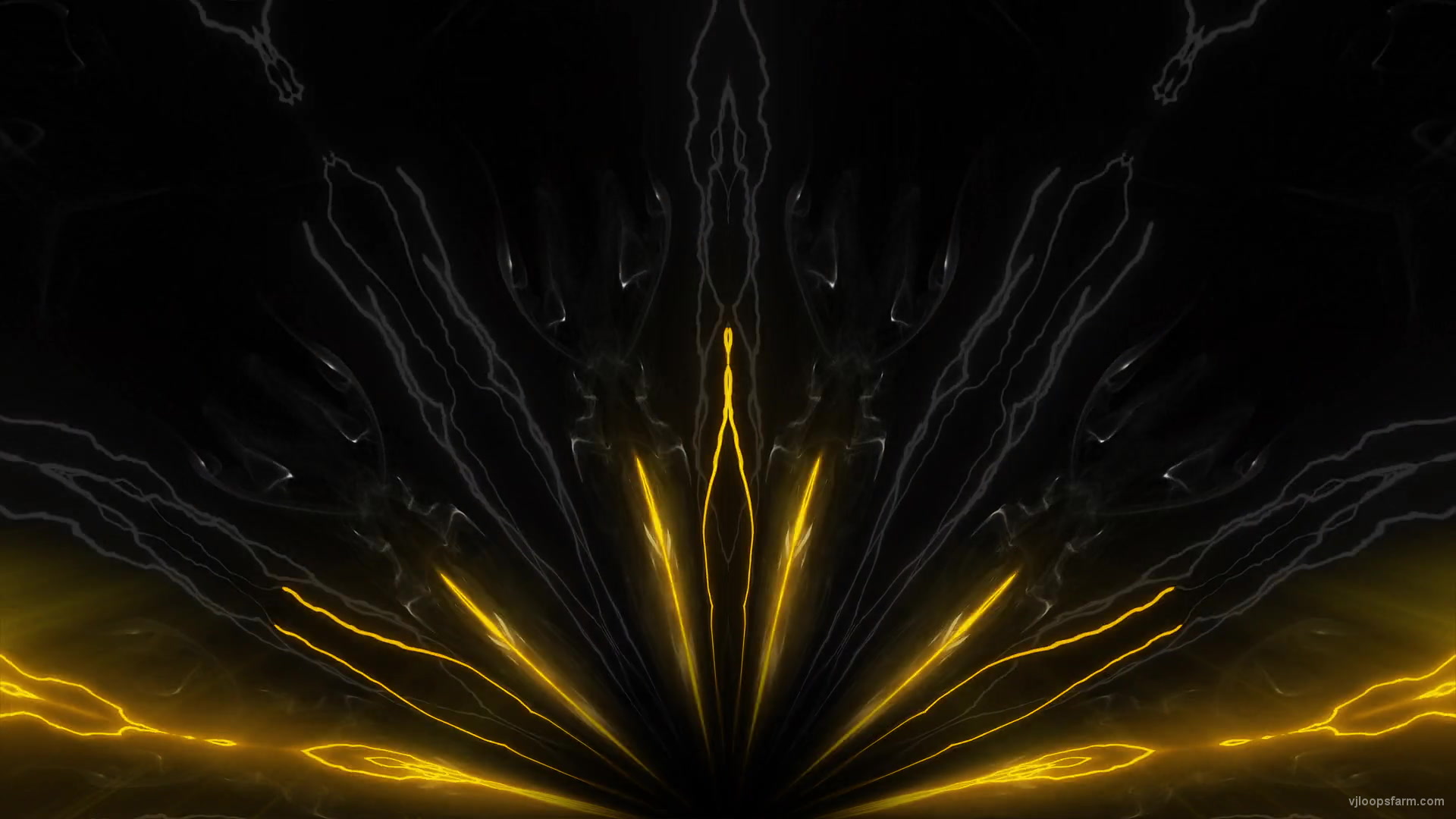 Gnosis Abstract Lightning Yellow Gray Radial Stage Ultra HD Video Art loop VJ Clip