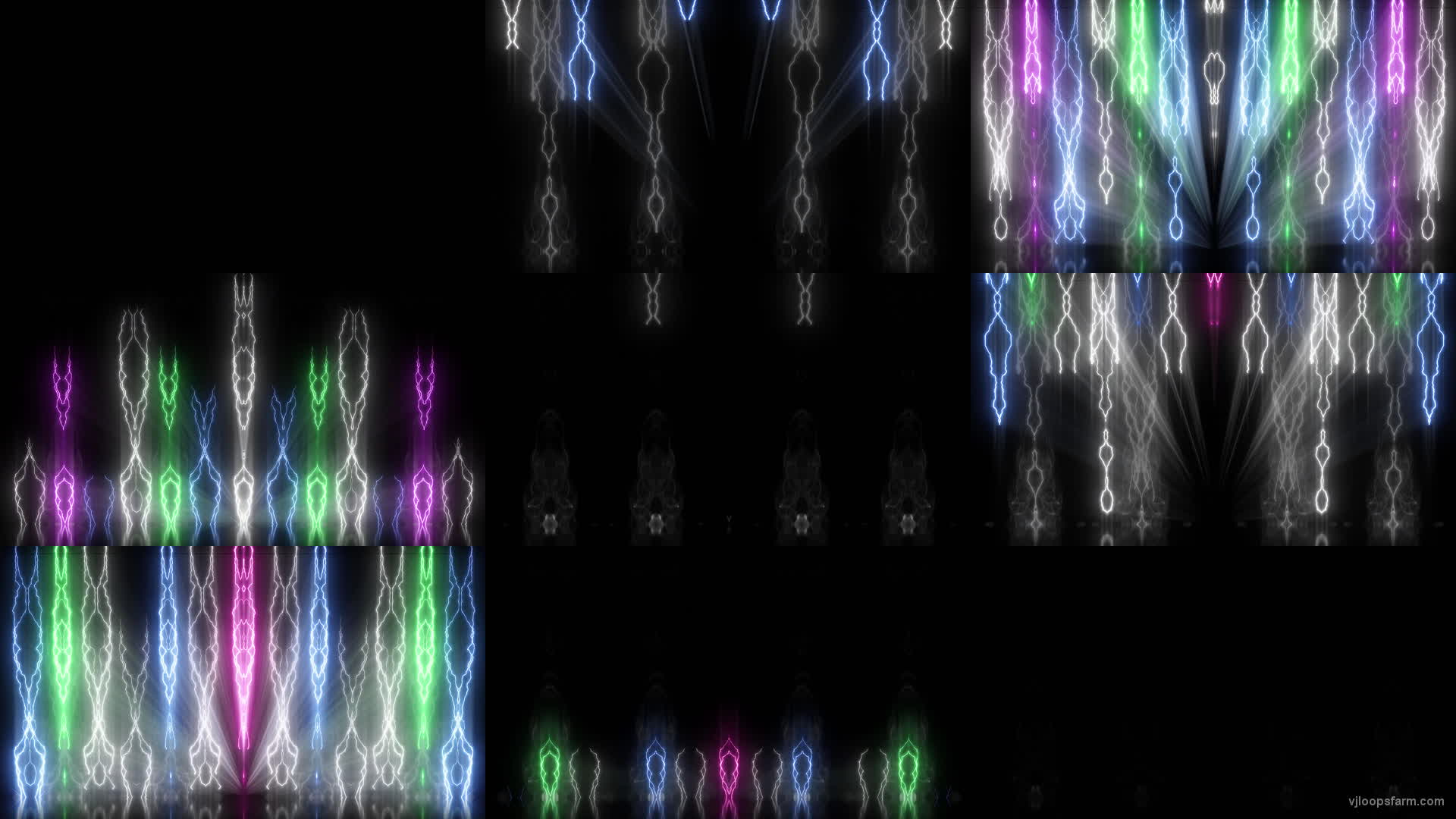 Gnosis Abstract Lightning beats PSY Tricolor Pattern Ultra HD Video Art loop VJ Clip X2