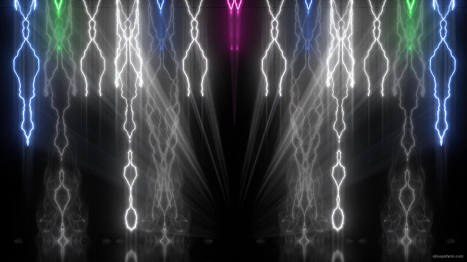 Gnosis Abstract Lightning beats PSY Tricolor Pattern Ultra HD Video Art loop VJ Clip X2