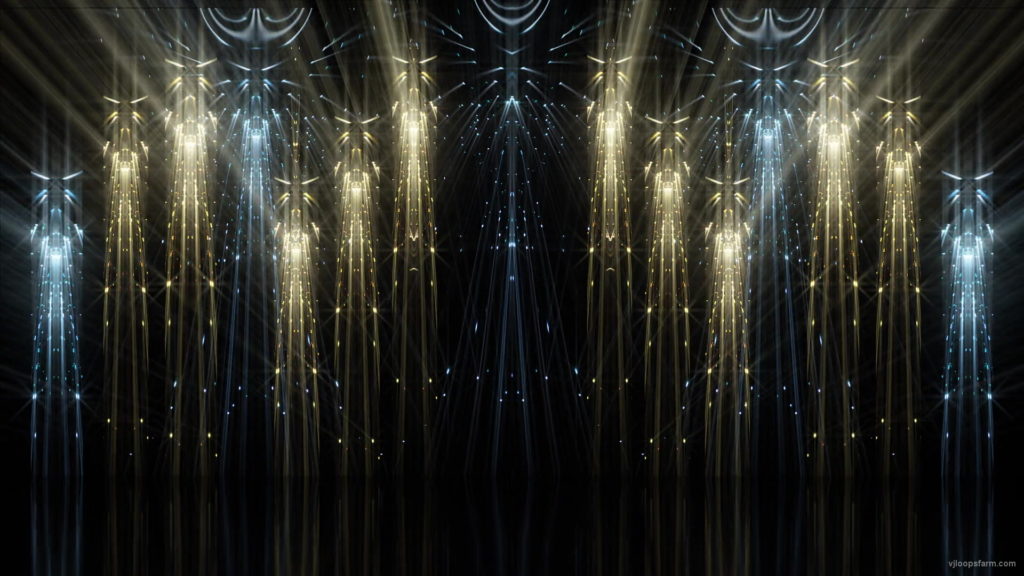Triumph Stage Screens Gold Blue Rays LIghts Video Art UltraHD VJ Loop ...