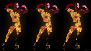 Fire-Man-in-Flowers-Trio-on-Black-Ultra-HD-Video-Art-Video-VJ-Loop-wwq02c-1920_005 VJ Loops Farm