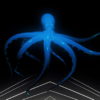 Psy-Blue-Octopus-waving-on-abstract-lines-rays-background-Full-HD-VJ-Loop-ef1qc5_005 VJ Loops Farm