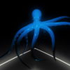 Psy-Blue-Octopus-waving-on-abstract-lines-rays-background-Full-HD-VJ-Loop-ef1qc5_006 VJ Loops Farm
