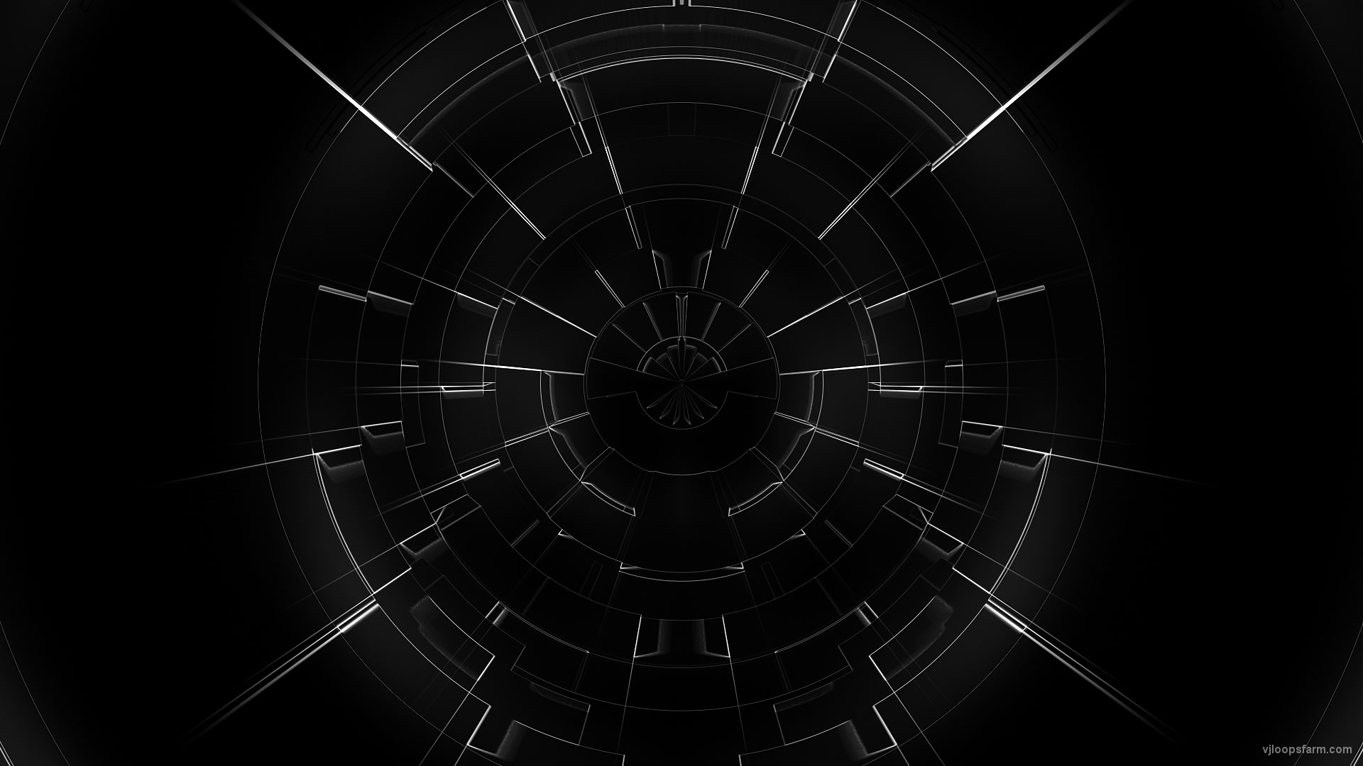 Radial White Lines Pattern with rays Video VJ Loop