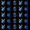 Cyberpunk-EUR-USD-YUN-Currency-Signs-Random-Columns-Pattern-UltraHD-Video-Motion-Background-t0psjy-1920_005 VJ Loops Farm