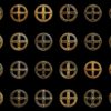 Art-Deco-golden-Earth-Sign-Random-elements-Grid-Pattern-isolated-on-black-background-Ultra-HD-VJ-Loop-zwzkz8-1920_005 VJ Loops Farm