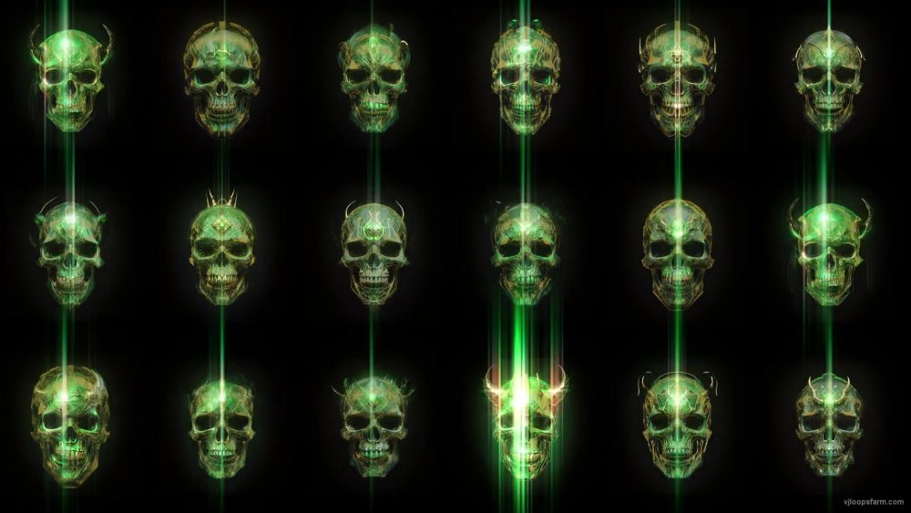 vj video background Green-Pattern-Halloween-Skulls-Pattern-VJ-Loop-Z18-c0bp9x-1920_003