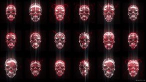 vj video background Techno-Robot-Red-Halloween-Skulls-Pattern-VJ-Loop-Z16-autnej-1920_003